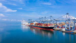 Container,Ship,At,Industrial,Port,In,Import,Export,Global,Business